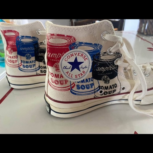 Converse Adult Shoes with Andy Warhol Campbell's Soup Design - Picture 2 of 5